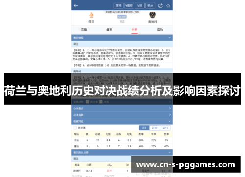 荷兰与奥地利历史对决战绩分析及影响因素探讨